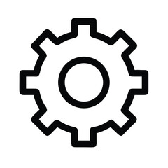 Flat settings gear icon vector