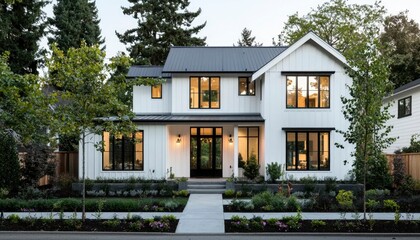 Fototapeta premium Modern Farmhouse Exterior (1)