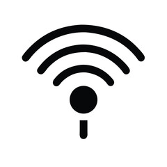 Wifi connection icon in flat vector style