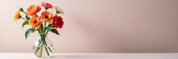 Isolated flowers with stems and leaves in vase, stems, flowers, floral