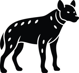 Hyena icon black silhouette vector illustration on transparent background
