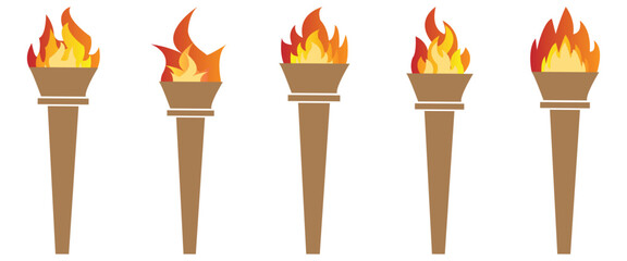 Vintage, Fire, Flame, Icon, Collection, Flat Style, Hand, Bonfire, Symbol, Set, Tattoo, Design, 
Retro, Vector, Illustration, Art, Composition, Color, Simple, Silhouette