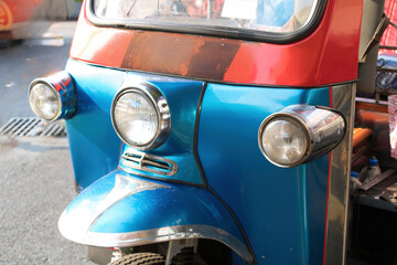 tuk tuk front grille in bangkok