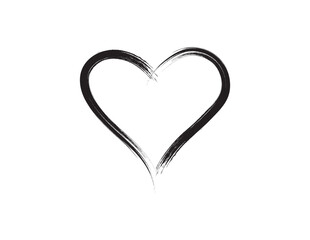 Hand-drawn Black pencil heart doodle line. Hand-drawn heart symbol. heart icon isolated on a transparent background.