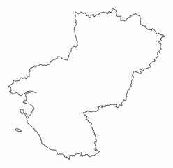 Pays de la Loire outline map