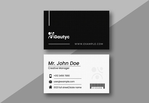 Business Card Design Template Clean and Modern Layout