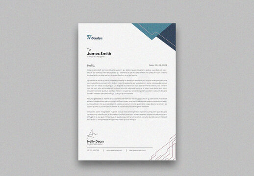 Letterhead Design Template With Clean and Professional Layout