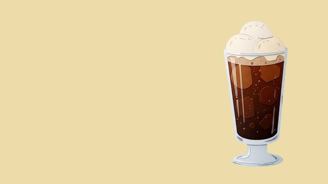 beer float  animated illustration