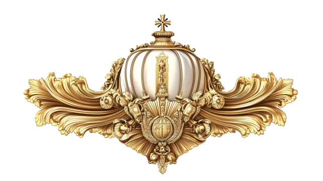 Papal Insignia for Religious and Papal Commemoration - Isolated on White Background