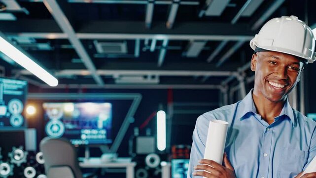 Confident and Cheerful Portrait of a Happy Engineer