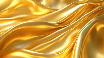 Fototapeta premium Golden Silk Fabric Texture