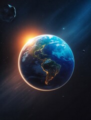 Fototapeta premium planet earth view from space