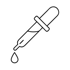 dropper icon, dropper line art - simple line art of dropper, perfect for dropper logos and icons