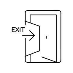 exit intent popup icon, exit intent popup line art - simple line art of exit intent popup, perfect for exit intent popup logos and icons