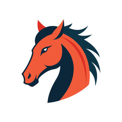 horse head isolated on white