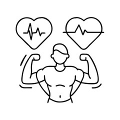 fitness icon, fitness line art - simple line art of fitness, perfect for fitness logos and icons