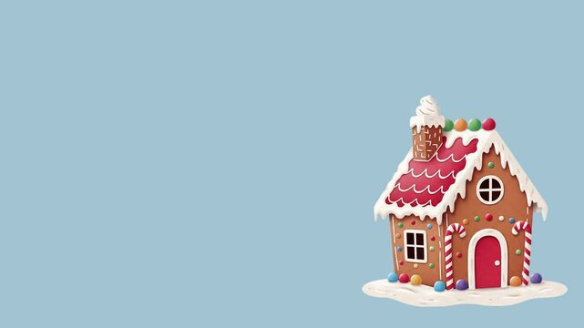 christmas gingerbread house  animated illustration