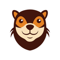 Otter head mascot logo design