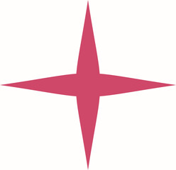 pink star on white