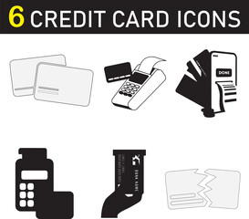 credit card icons, vector icon of credit card, credit card machine icon, ATM Machine, web icon of card, wallet, security icon, Payment