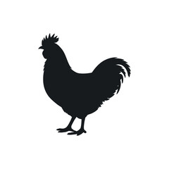 Minimalist Rooster Silhouette Vector Illustration Symbolizes Farm Freshness And Represents Traditional Agriculture With Elegant Simplicity And Clean Lines
