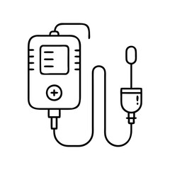infusion pump icon, infusion pump line art - simple line art of infusion pump, perfect for infusion pump logos and icons