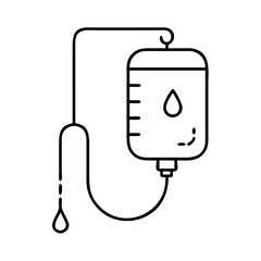 iv drip icon, iv drip line art - simple line art of iv drip, perfect for iv drip logos and icons