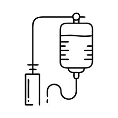 iv drip icon, iv drip line art - simple line art of iv drip, perfect for iv drip logos and icons