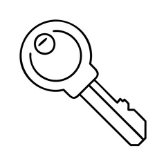 key icon, key line art - simple line art of key, perfect for key logos and icons