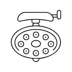 light for surgery icon, light for surgery line art - simple line art of light for surgery, perfect for light for surgery logos and icons