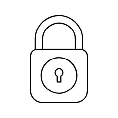 lock icon, lock line art - simple line art of lock, perfect for lock logos and icons