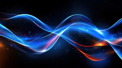 Fototapeta premium Abstract Dynamic Flowing Light Waves