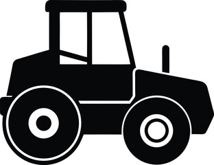 tractor silhouette isolated on white