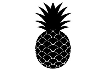 Obraz premium pineapple silhouette vector, pineapple symbol