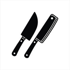  Meat Cleaver Silhouette Vector Art Illustration