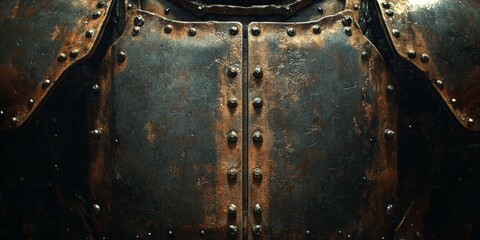 Naklejka premium Rusty Medieval Armor Texture