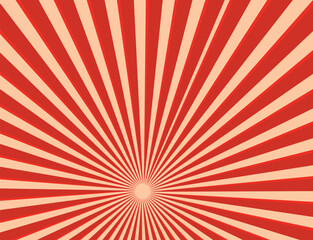 Sunlight narrow vertical abstract background. Powder dark red color burst background. Sun beam ray sunburst pattern background. Retro bright backdrop.