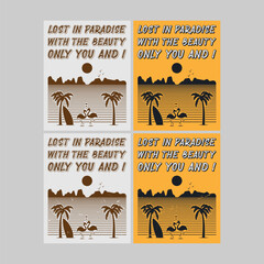 Summer time, summer vacation poster design