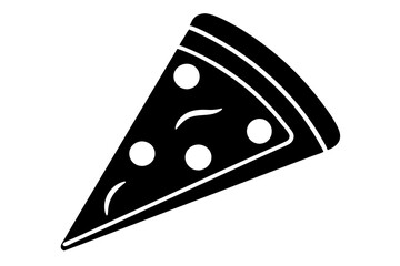 pizza slice silhouette vector 