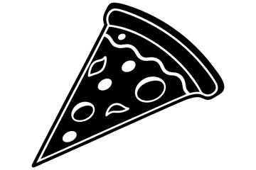 pizza slice silhouette vector 
