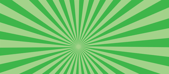 Green banner rays, lines burst brackground