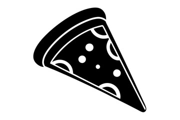 pizza slice silhouette vector 