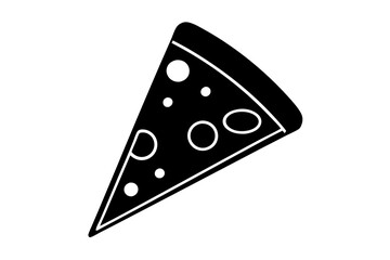 pizza slice silhouette vector 