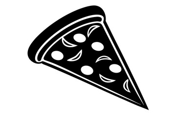 pizza slice silhouette vector 