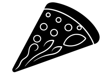 pizza slice silhouette vector 