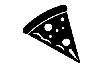 pizza slice silhouette vector 