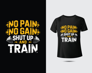 Gym workout fitness motivational t-shirt designs beast mode push limits no pain no gain inspirational quotes bodybuilding training apparel for men and women sporty graphic prints.