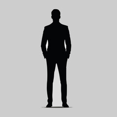 Man silhouette businessman silhouette single man silhouette black man silhouette Businessman silhouettes set, man pack of vector silhouette design, isolated background
