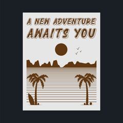 Summer time, summer vacation poster design