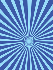 Dark blue sun rays retro with paper texture background. Abstract burst sun rays pattern design.